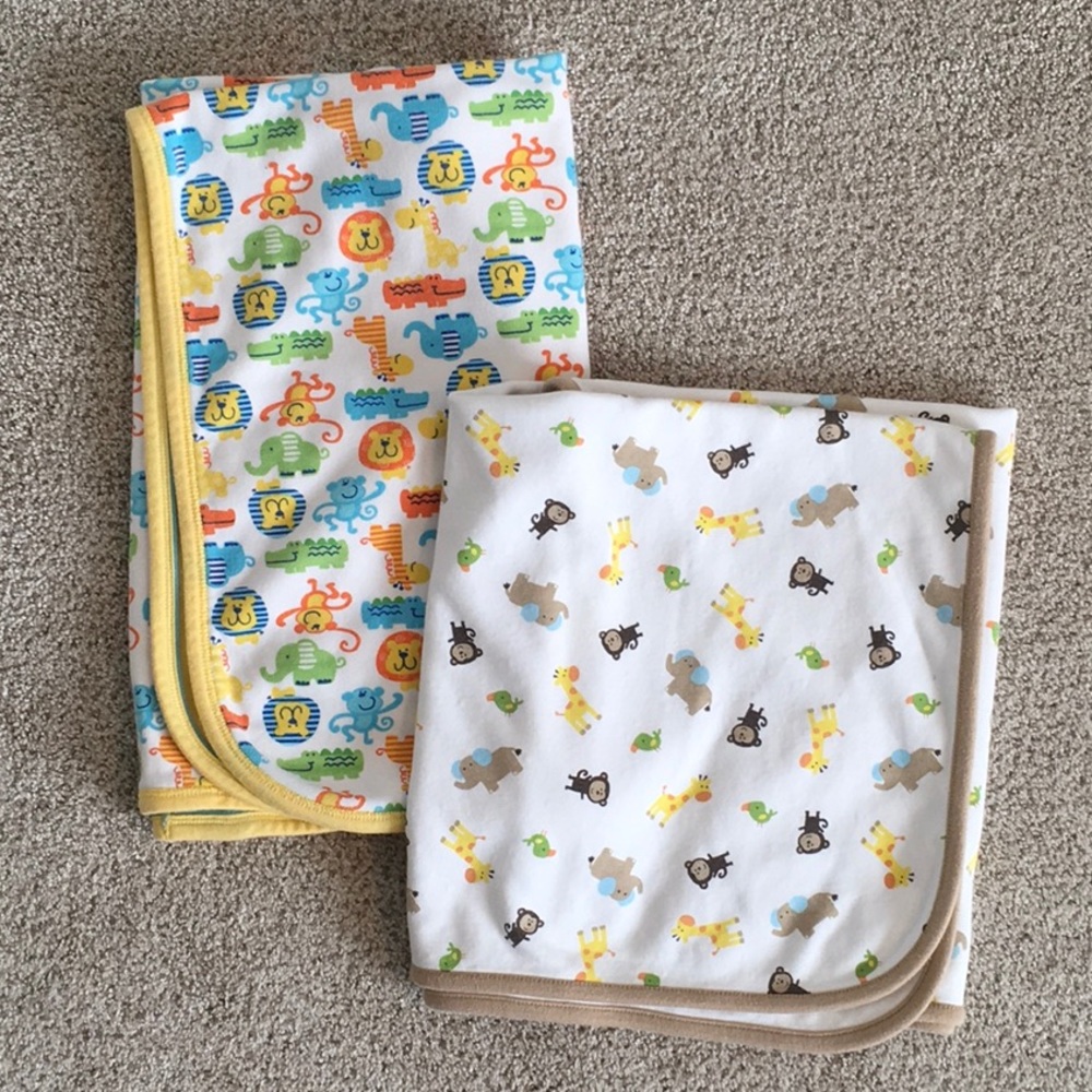 Two baby blankets unisex